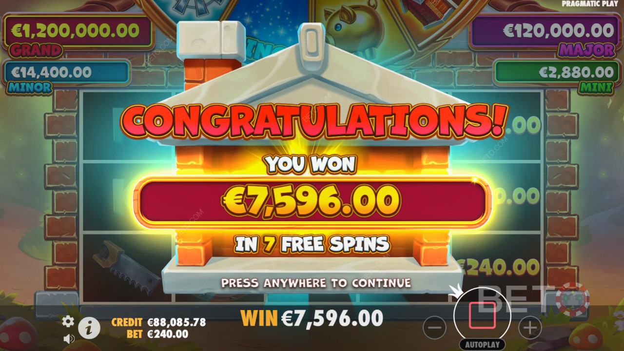Nyerje meg tétjének 10,000-szeresét a Brick House Bonanza videó nyerőgépen!