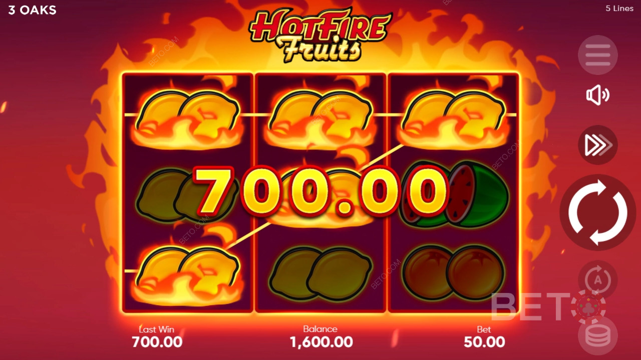 Hot Fire Fruits felülvizsgálata BETO Slots által