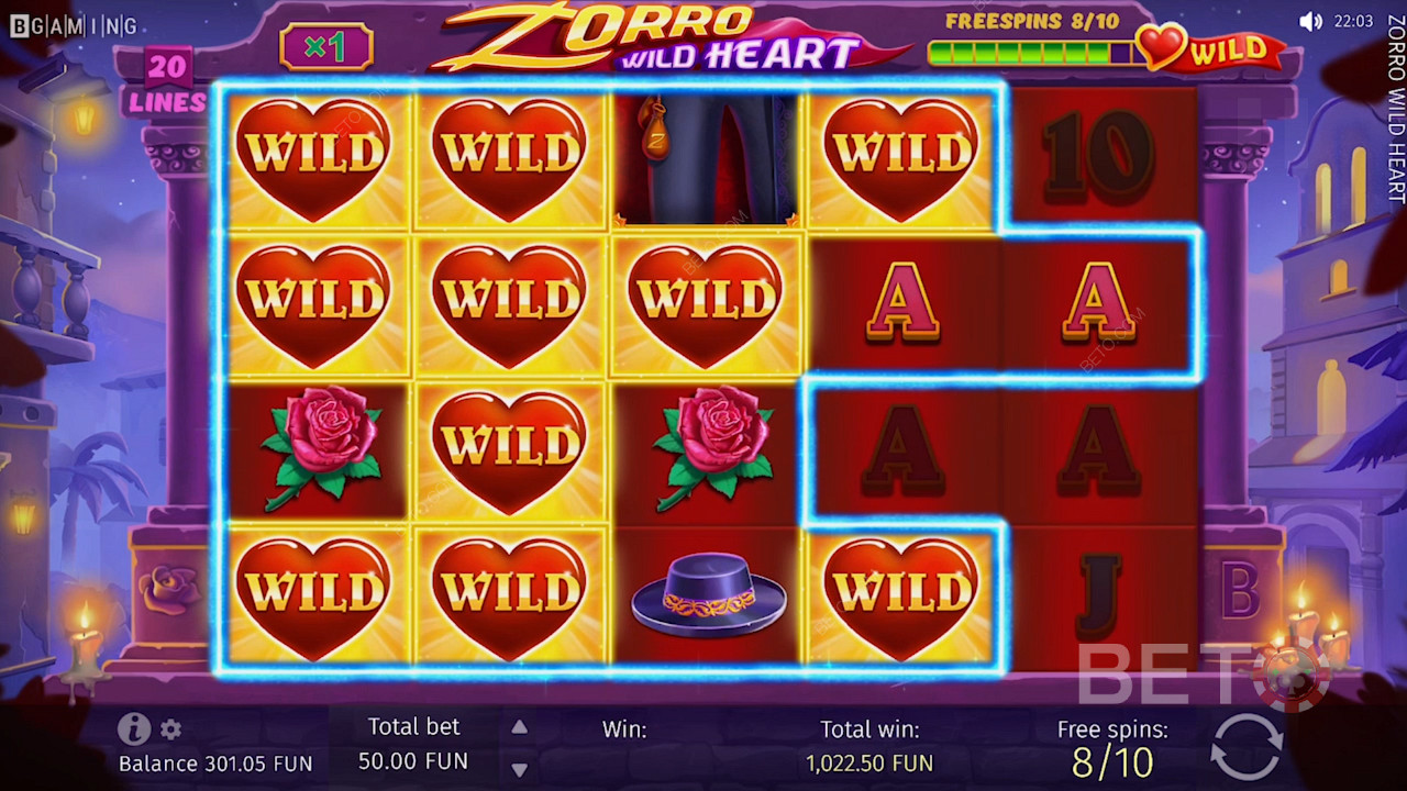 Wild Hearts a Zorro Wild Heart rácsán