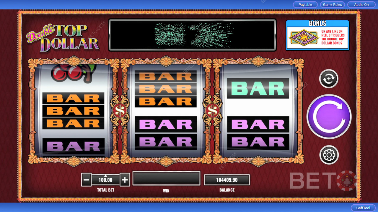 Double Top Dollar felülvizsgálata a BETO Slots által