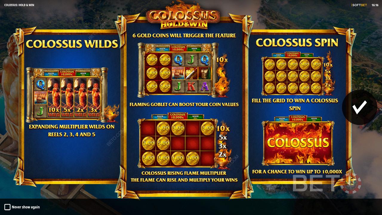 Élvezze a Colossus Wilds, Respins és Jackpotokat a Colossus: Hold and Win nyerőgépben