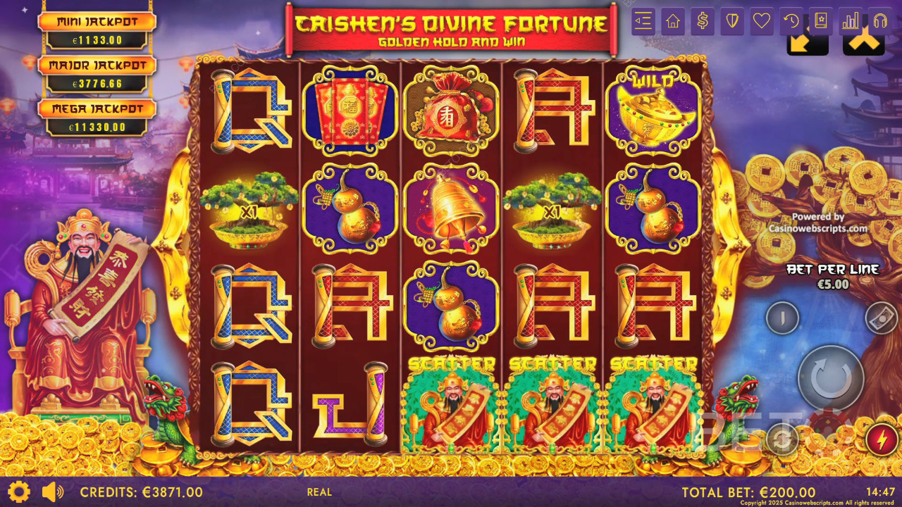 Caishen's Divine Fortune Ingyenes Játék