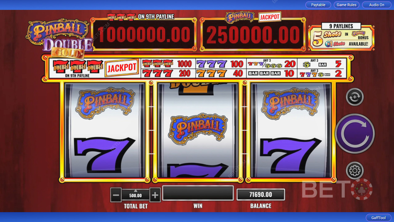 Pinball Double Gold felülvizsgálata a BETO Slots által