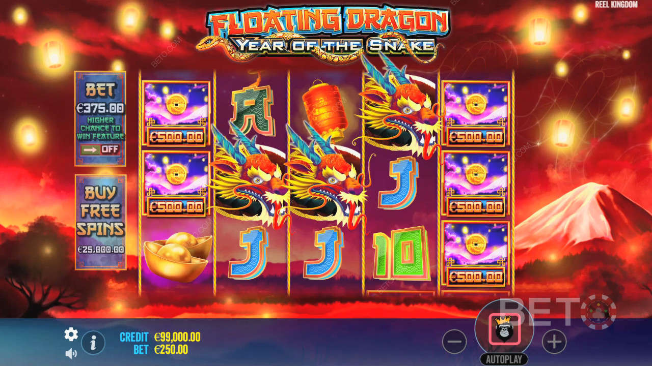 Floating Dragon Year of the Snake felülvizsgálata a BETO Slots által