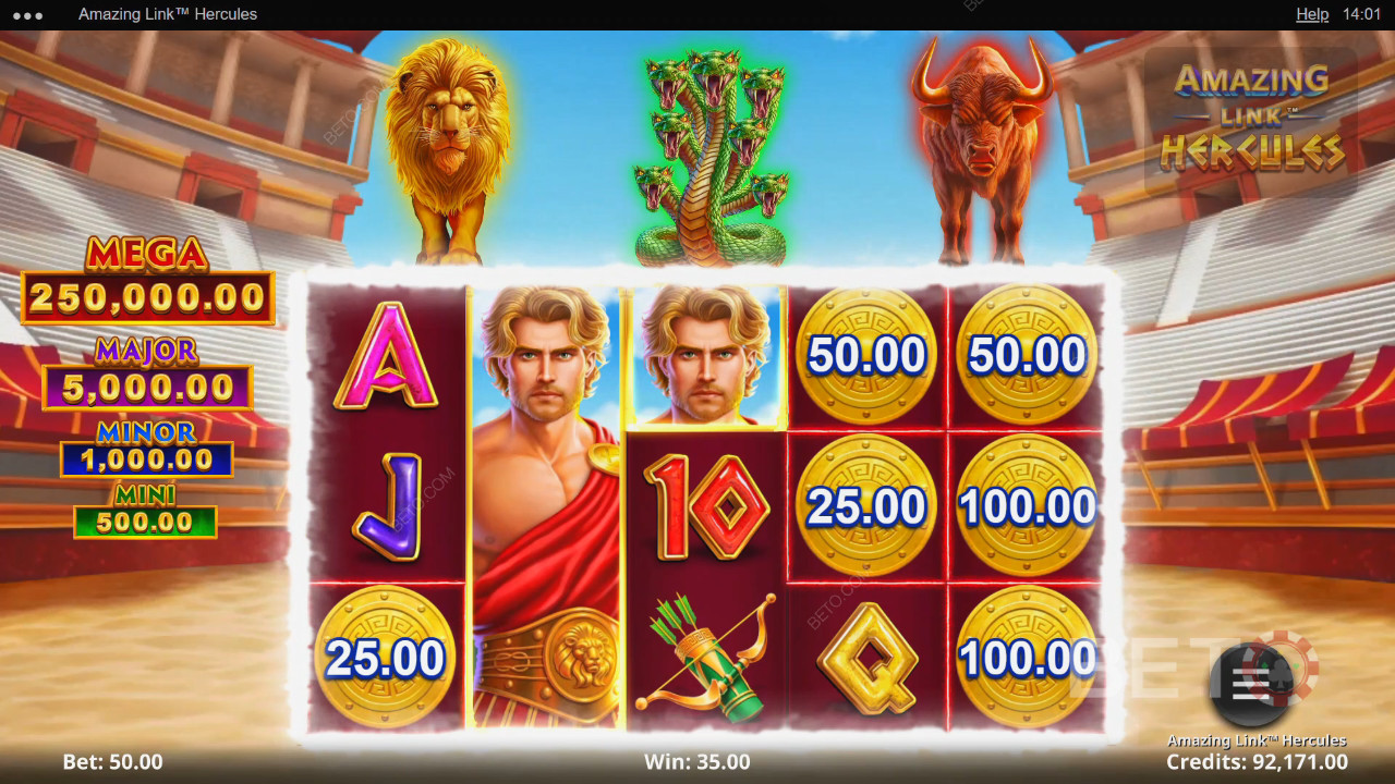 Amazing Link Hercules felülvizsgálata BETO Slots által