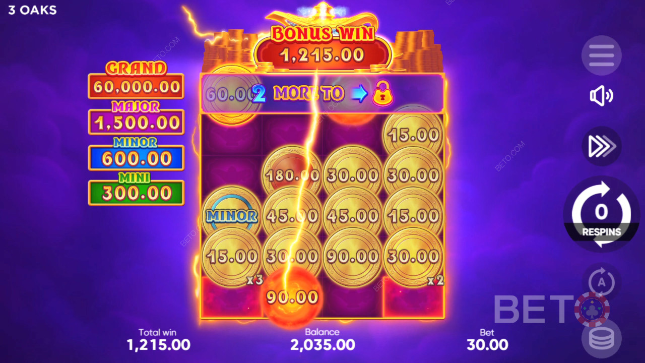 Bónusz funkciók magyarázata a Coin Lamp by 3 Oaks Gaming játékban
