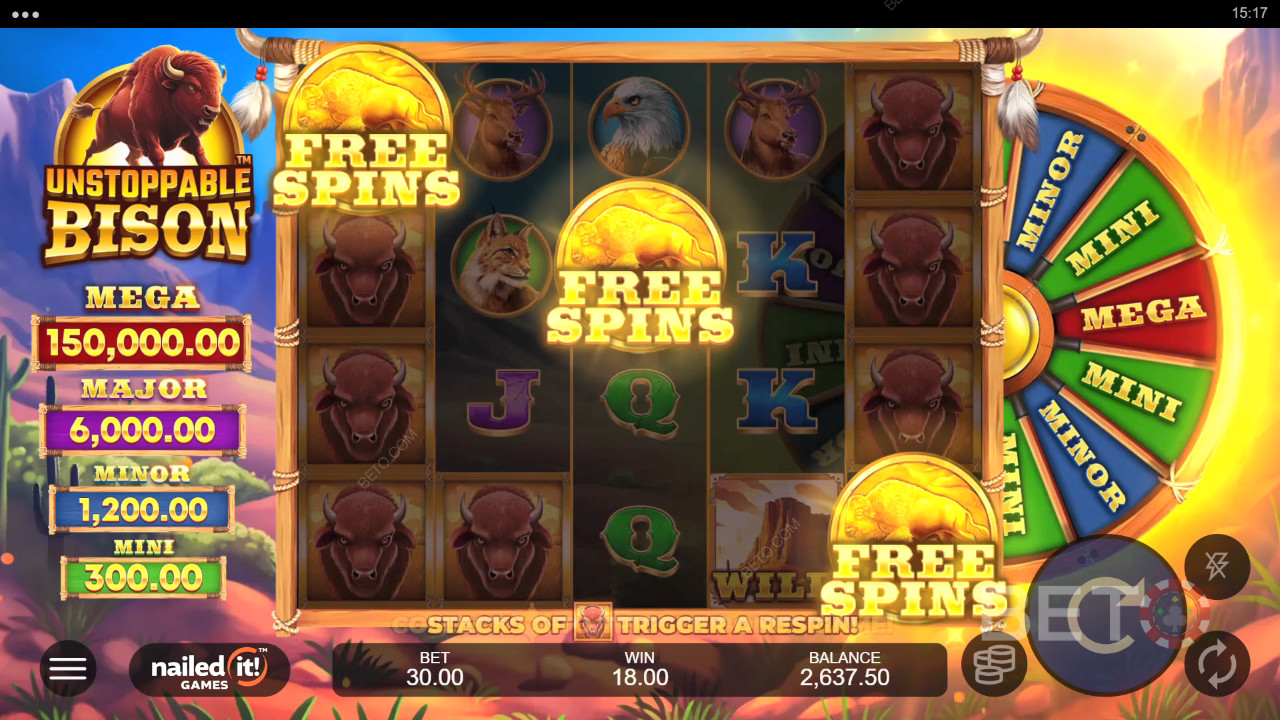 Unstoppable Bison felülvizsgálata BETO Slots által