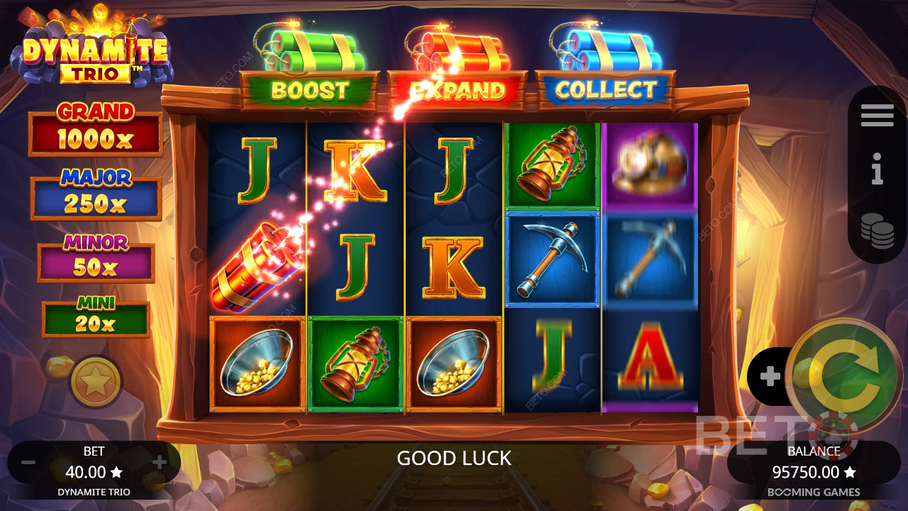 Dynamite Trio felülvizsgálata BETO Slots által