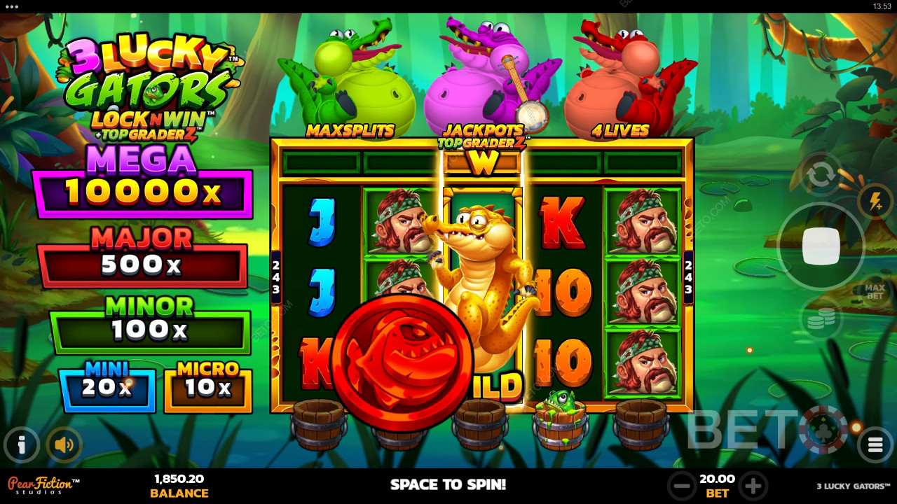 3 Lucky Gators felülvizsgálata a BETO Slots által
