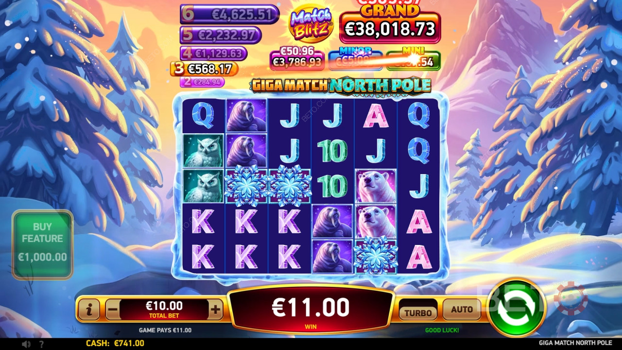 Giga Match North Pole felülvizsgálata a BETO Slots által