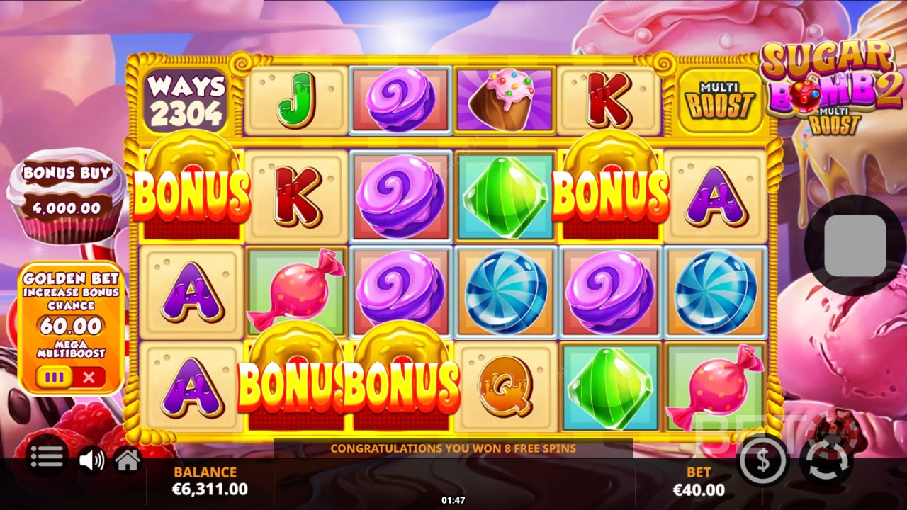 Sugar Bomb 2 MultiBoost felülvizsgálat BETO Slots által