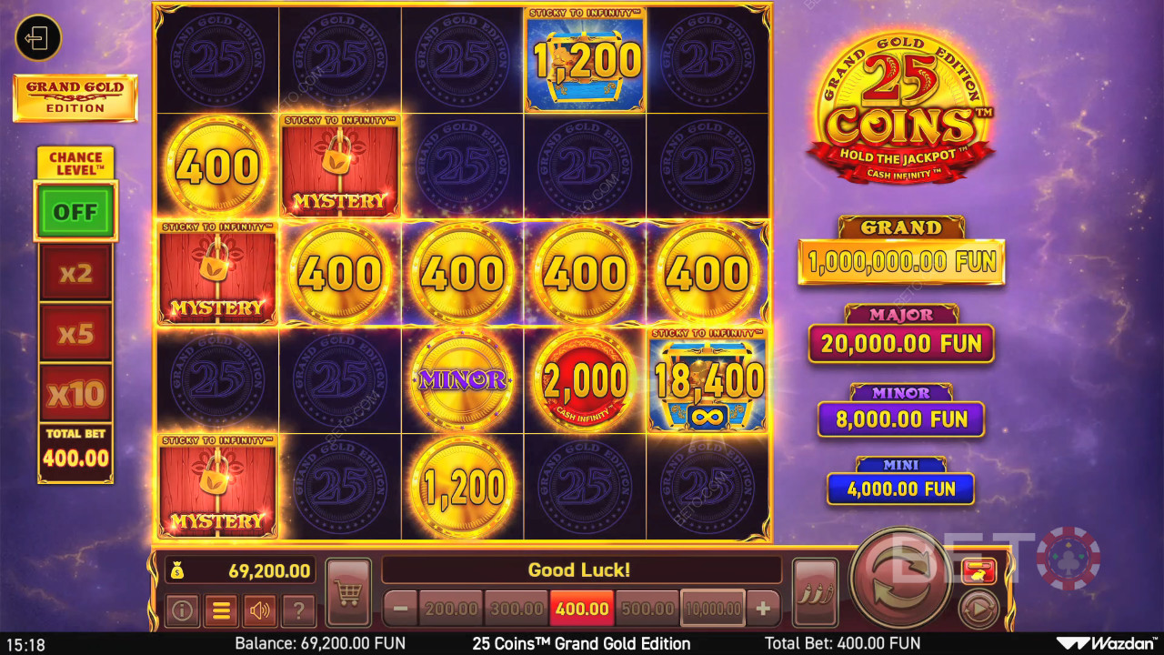 25 érmék Grand Gold Edition felülvizsgálata BETO Slots által