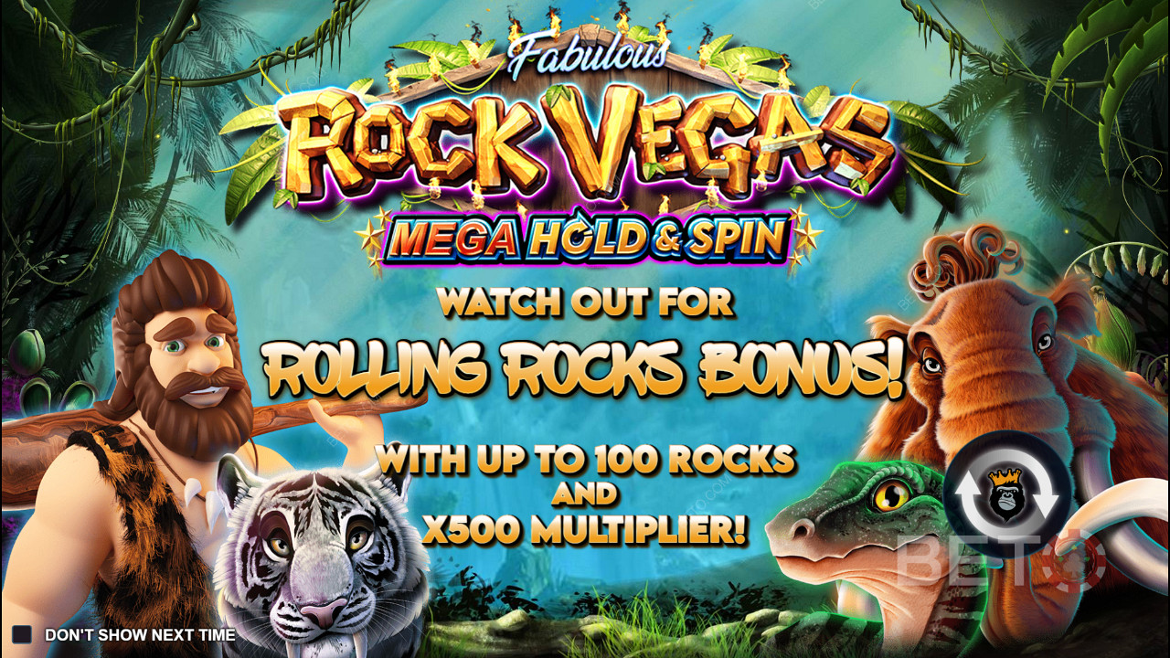 Élvezze a Hold and Win funkciót a Rock Vegas nyerőgépben