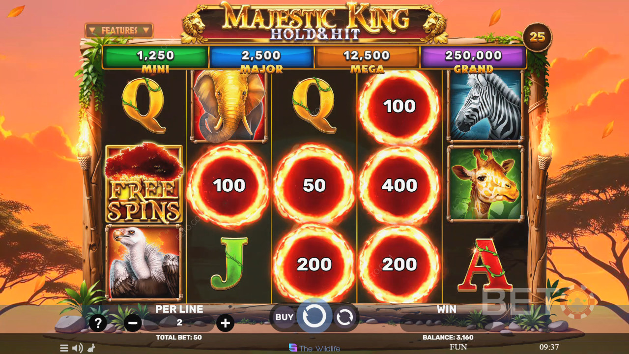 Majestic King - Hold & Hit felülvizsgálata a BETO Slots által