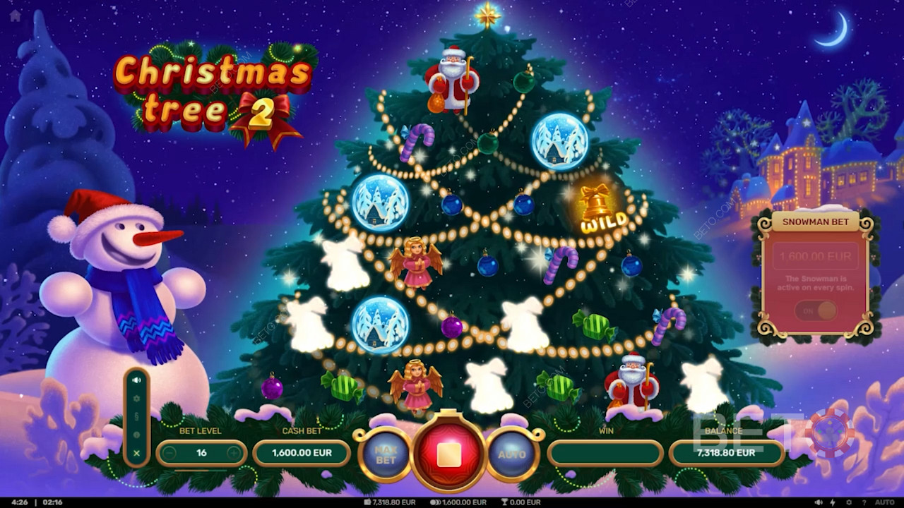 Élvezze a nagylelkű kifizetéseket a Christmas Tree 2 nyerőgépben
