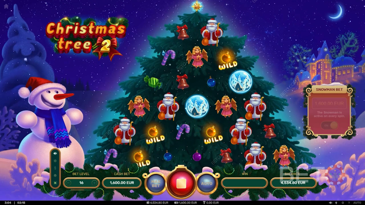 Élvezze az egyedi elrendezést a Christmas Tree 2 nyerőgépben