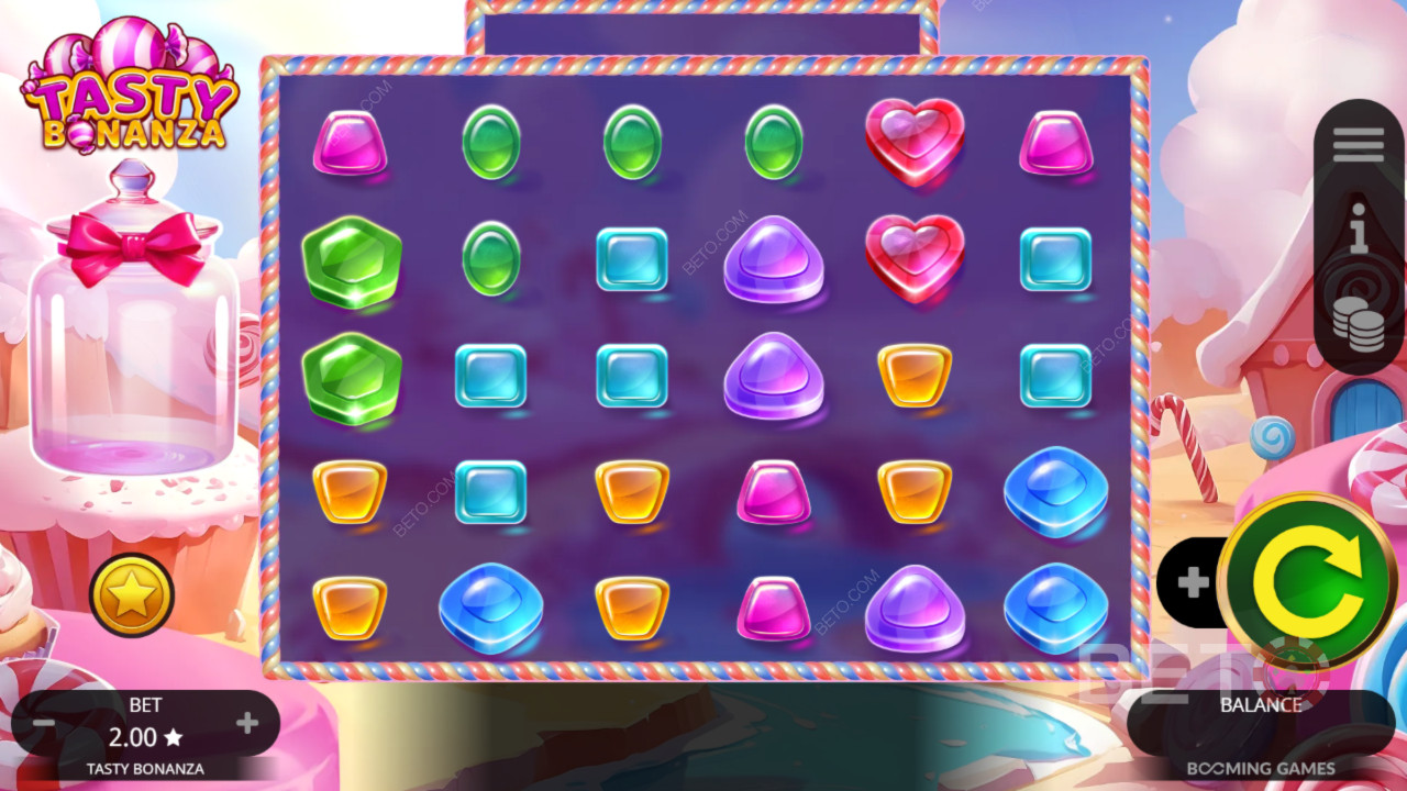 Bónusz funkciók magyarázata a Tasty Bonanzában a következő által Booming Games