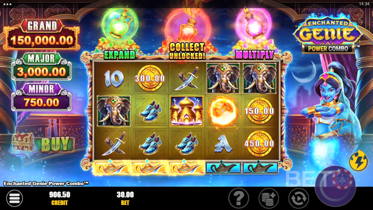 Enchanted Genie Power Combo felülvizsgálata a BETO Slots által