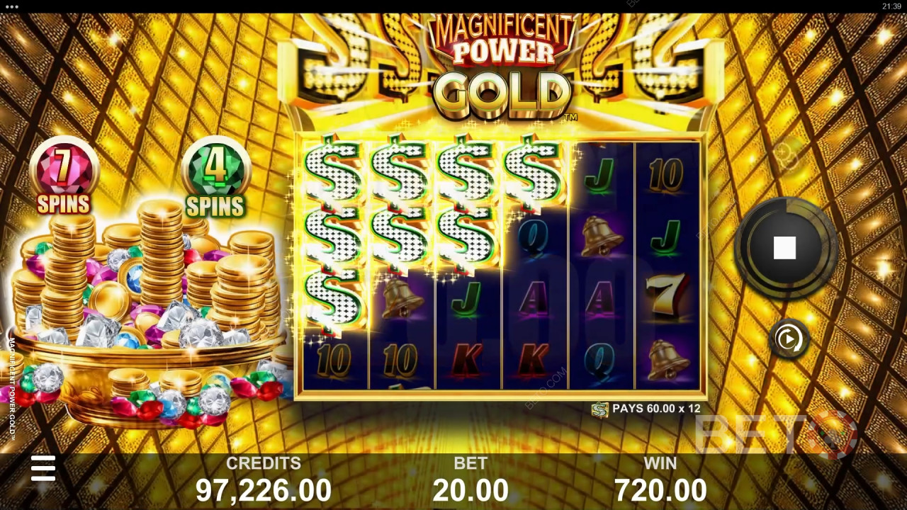 Magnificent Power Gold felülvizsgálata a BETO Slots által