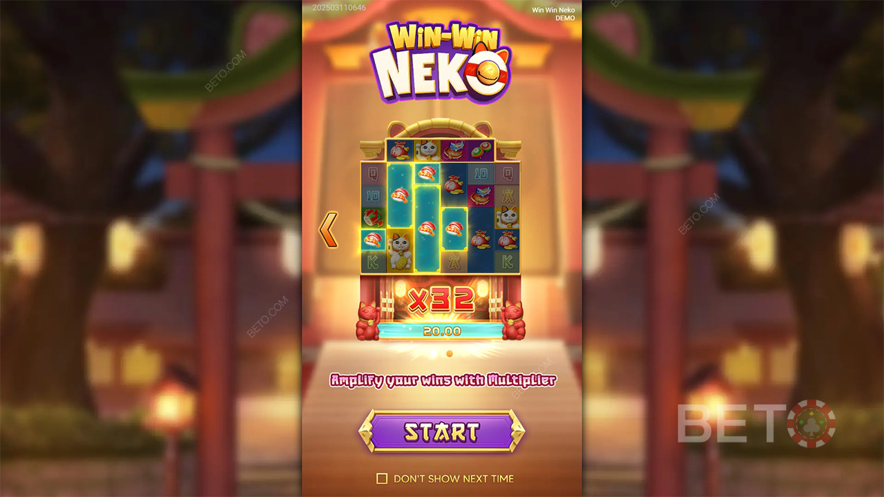 Nyerd meg téted 5000-szeresét a Win Win Win Neko online nyerőgépen!