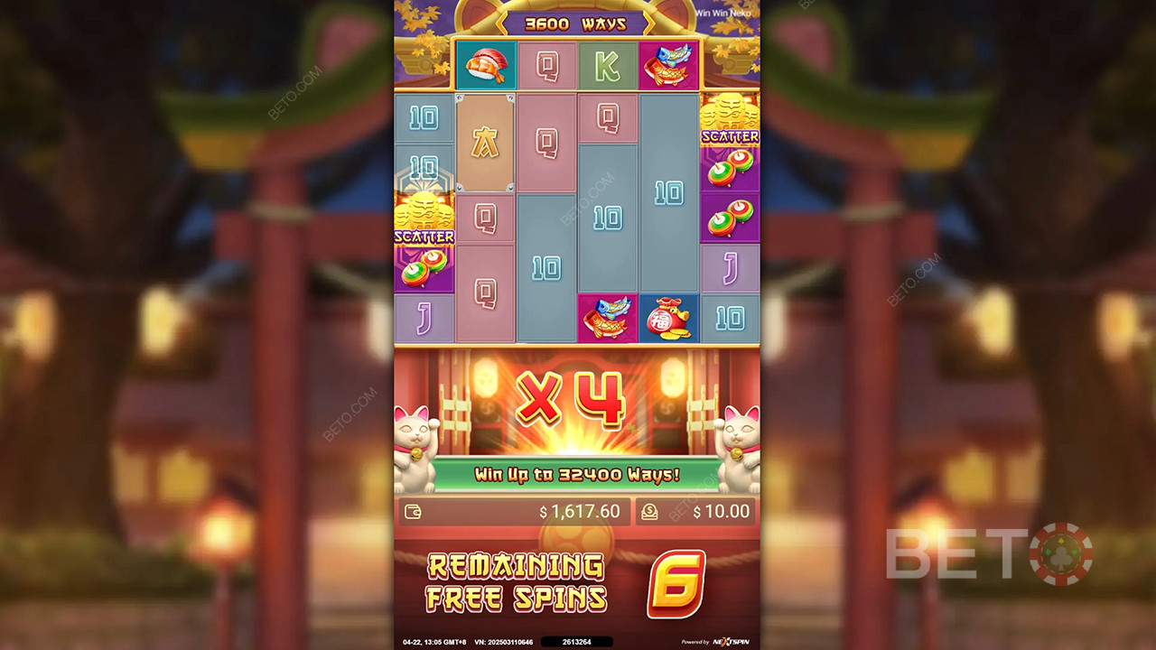 A bónusz funkciók magyarázata a Win Win Neko by Nextspin játékban
