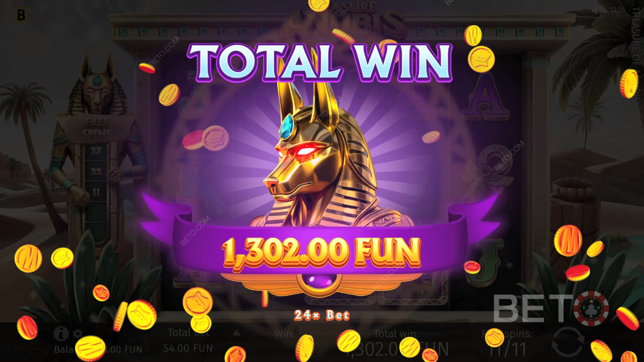 Nyerd meg téted 1,939-szeresét az Anubis kincse online nyerőgépen!