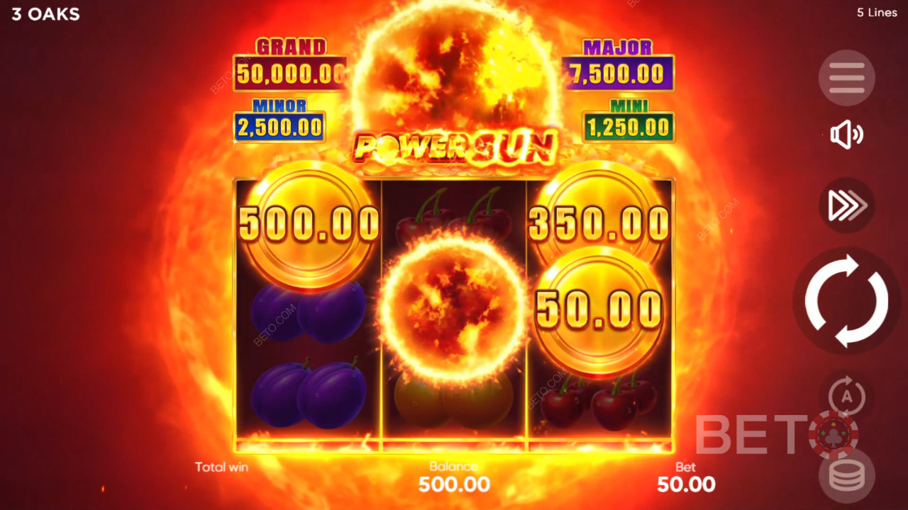 Power Sun felülvizsgálata a BETO Slots által