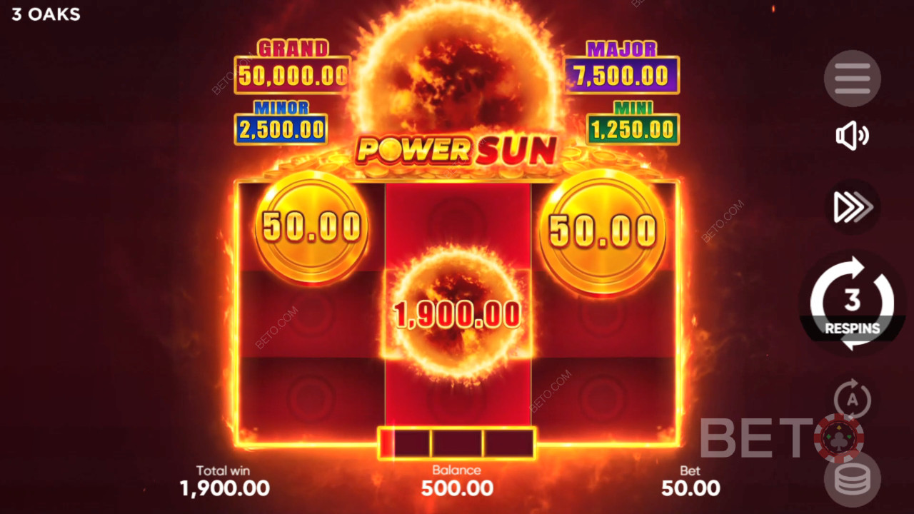 Hogyan játssz a 3 Oaks Gaming Power Sun játékával?