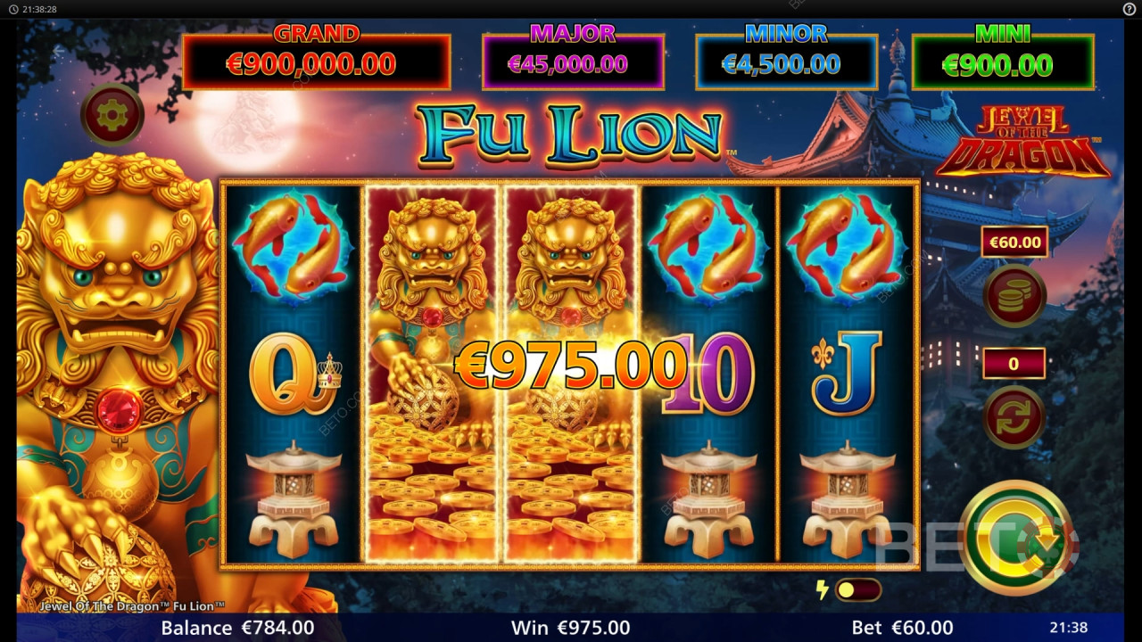 Jewel of the Dragon Fu Lion felülvizsgálata BETO Slots által