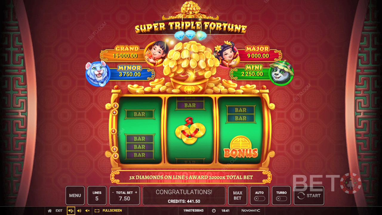 Super Triple Fortune felülvizsgálata a BETO Slots által