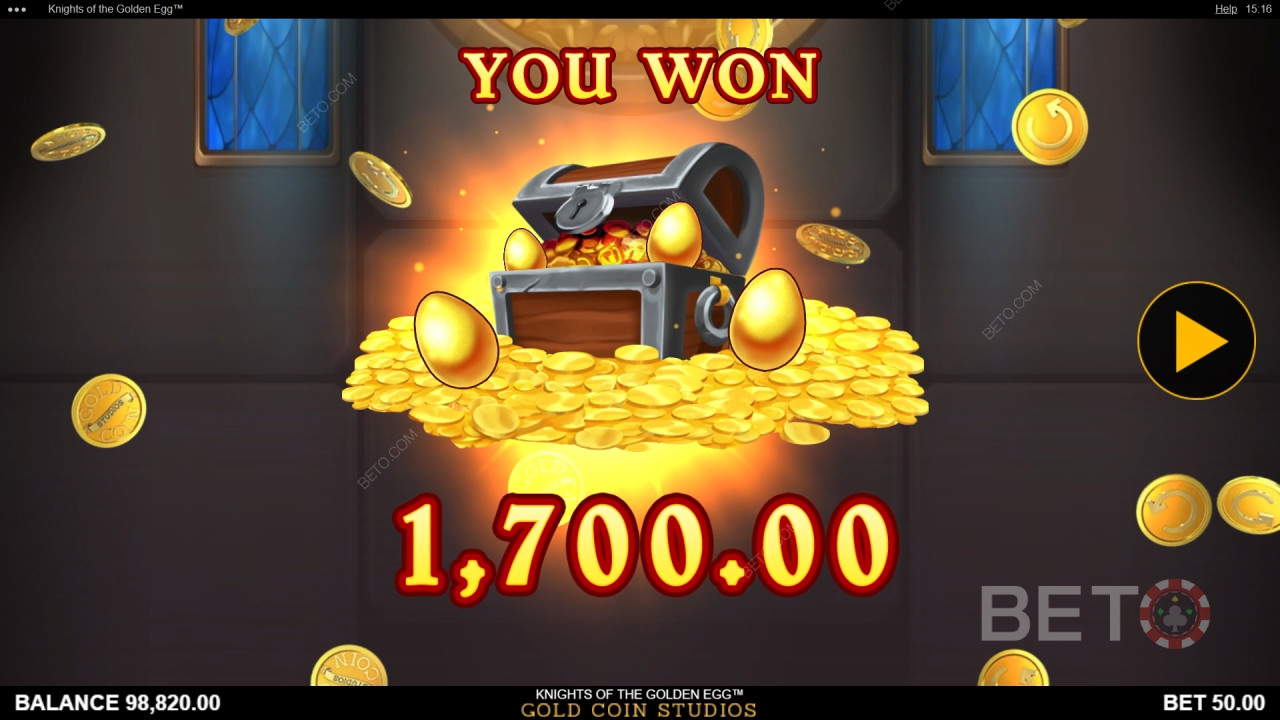 Knights of the Golden Egg felülvizsgálata a BETO Slots által