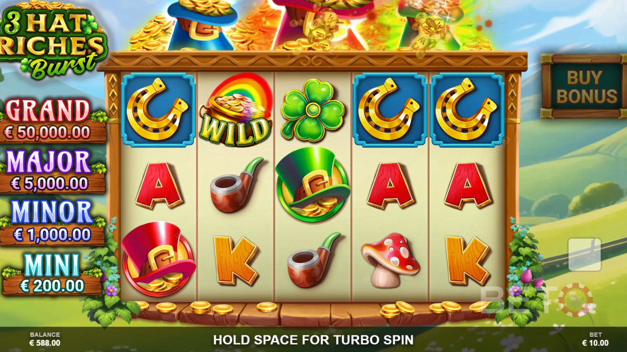 3 Hat Riches Burst felülvizsgálata BETO Slots által