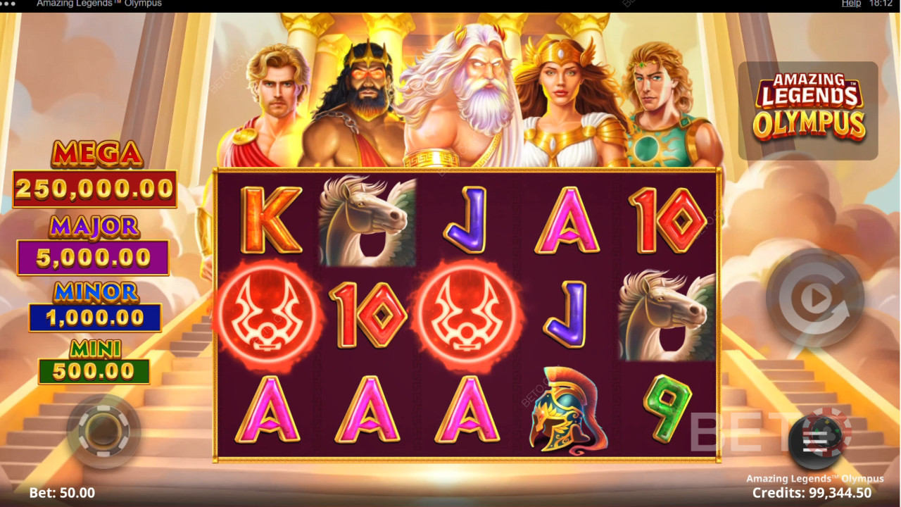 Amazing Legends Olympus felülvizsgálata BETO Slots által
