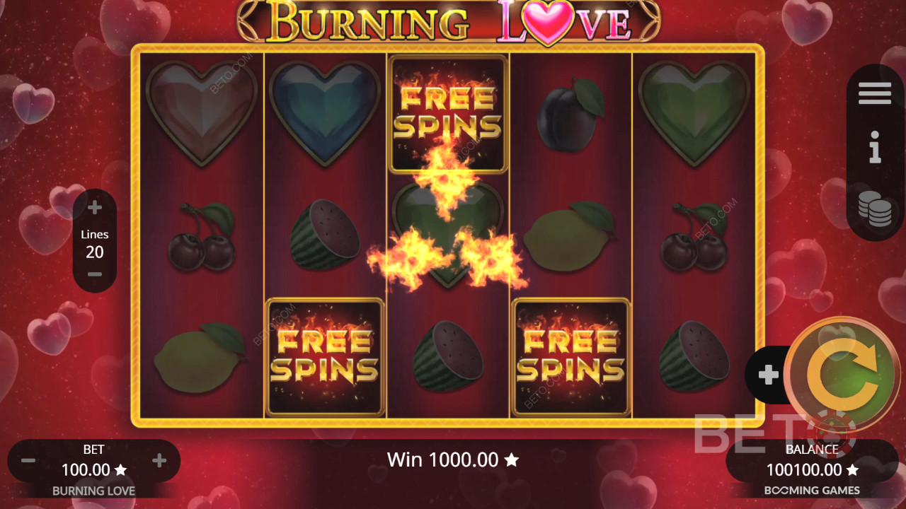 Burning Love felülvizsgálata BETO Slots által