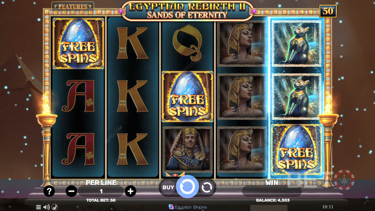 Egyptian Rebirth 2 - Sands of Eternity felülvizsgálata BETO Slots által
