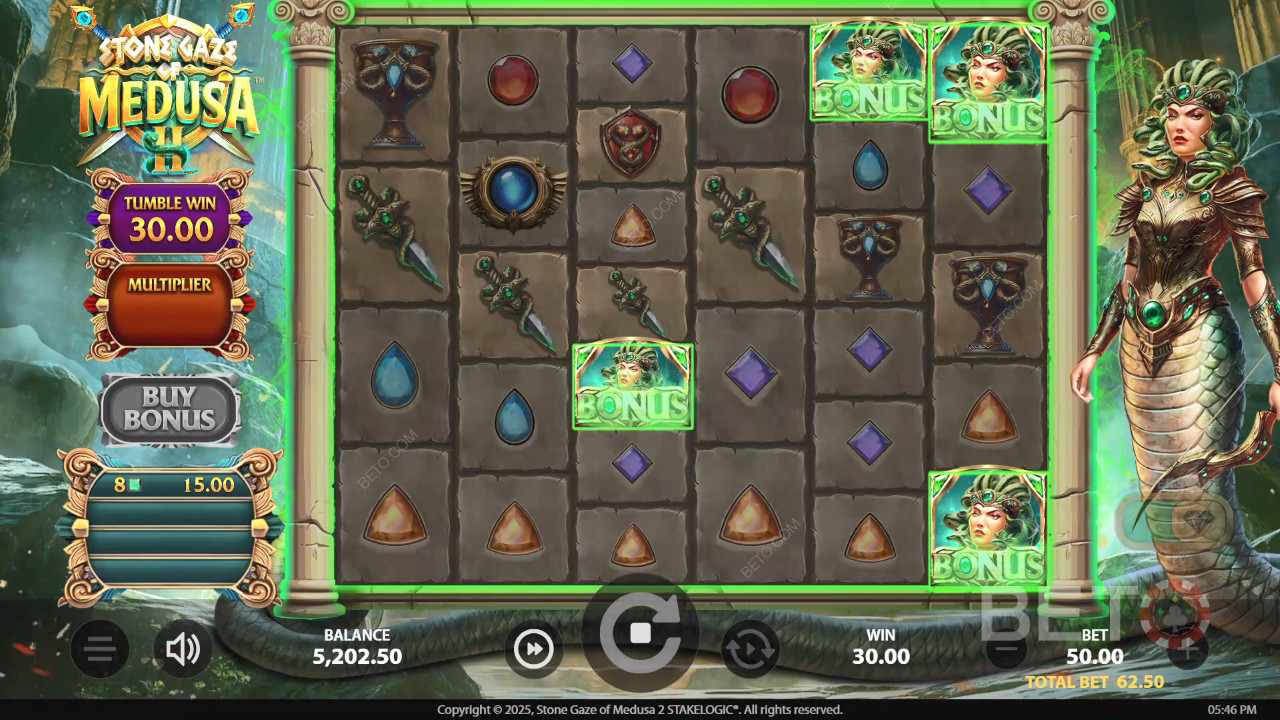 Stone Gaze of Medusa 2 felülvizsgálata BETO Slots által