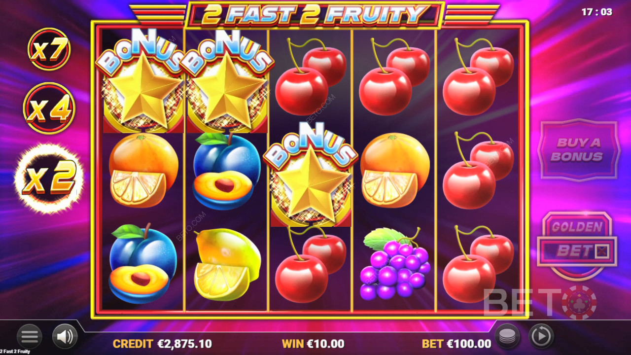 2 Fast 2 Fruity felülvizsgálata a BETO Slots által