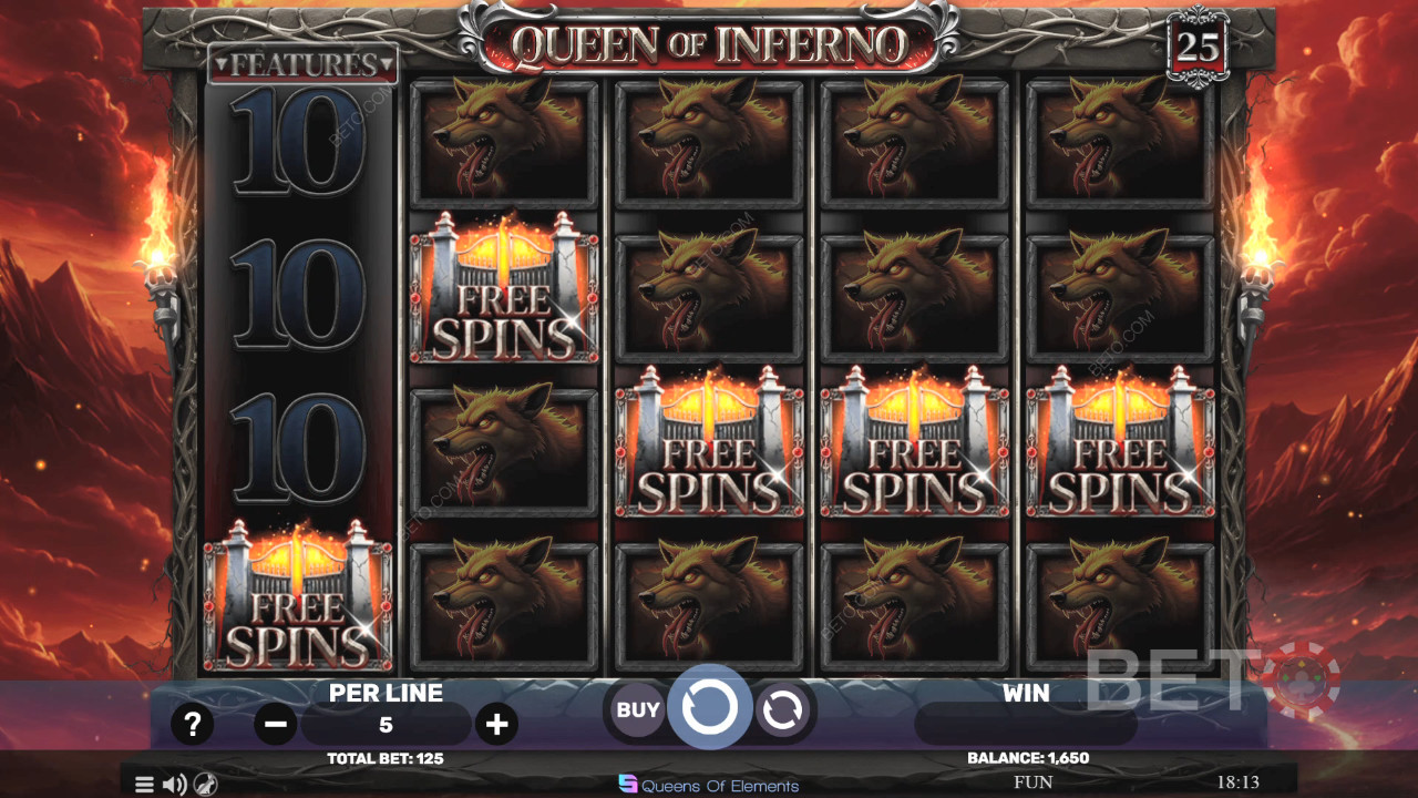 Queen of Inferno felülvizsgálata a BETO Slots által
