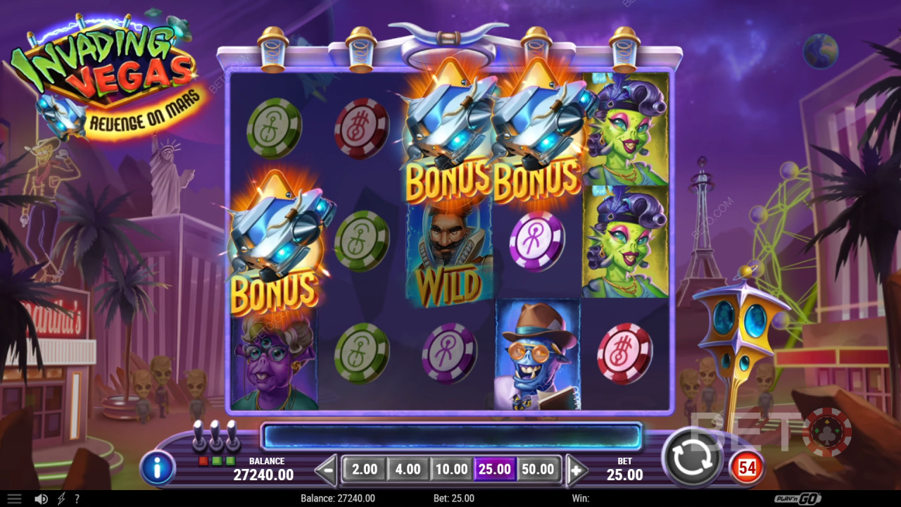 Invading Vegas Revenge on Mars felülvizsgálata BETO Slots által