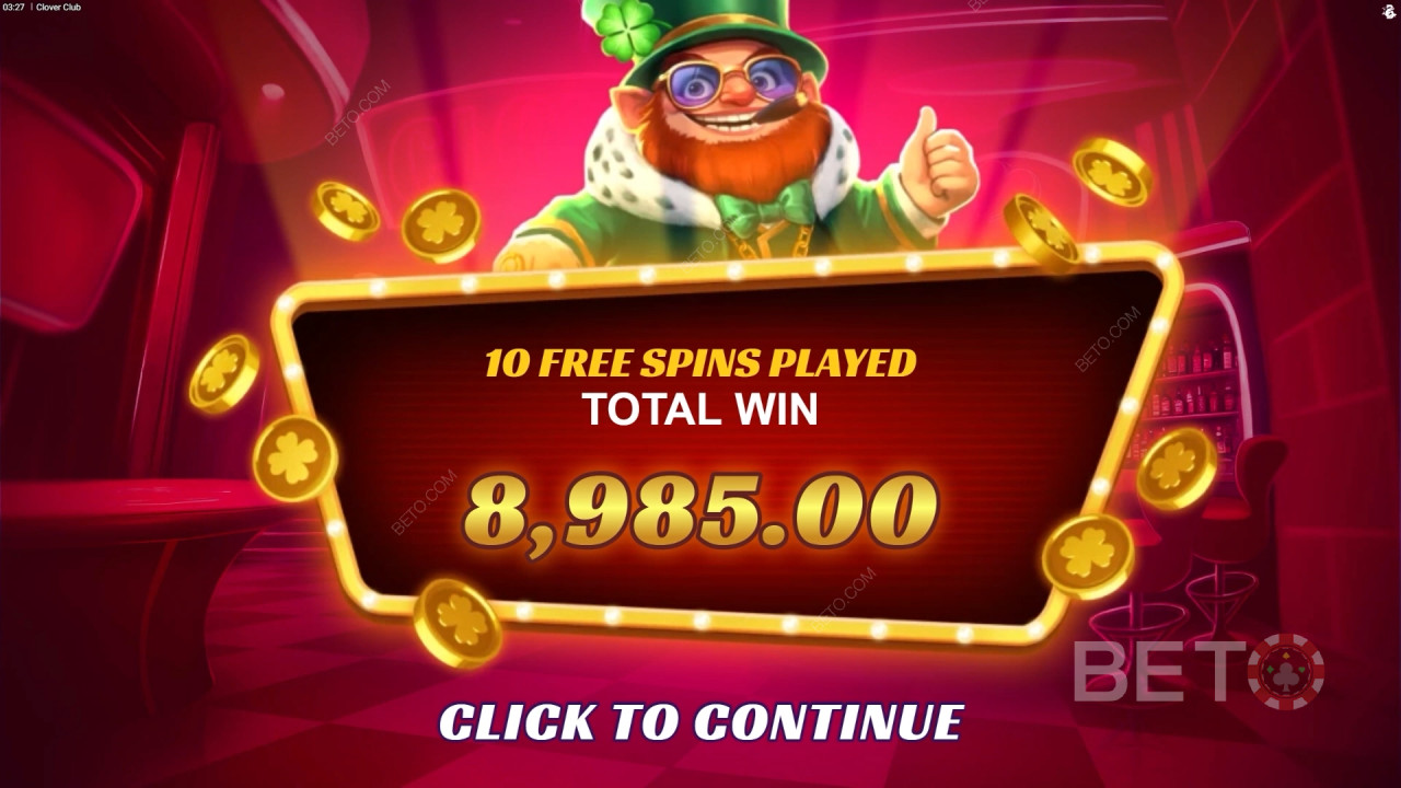 A bónusz funkciók magyarázata a Clover Club játékban a Bullshark Games által