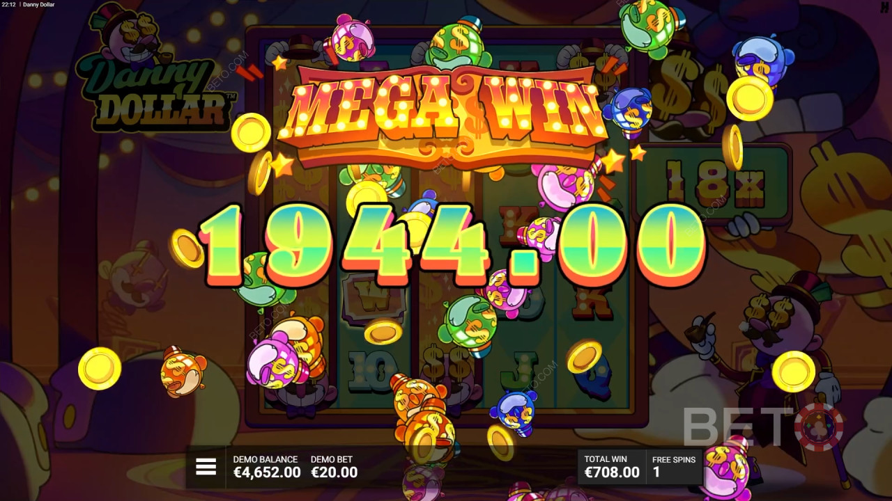 Bónusz funkciók magyarázata Danny Dollar által Hacksaw Gaming