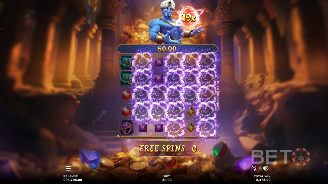 Bónusz funkciók magyarázata a Dzsinn varázslatos kívánságai által Microgaming