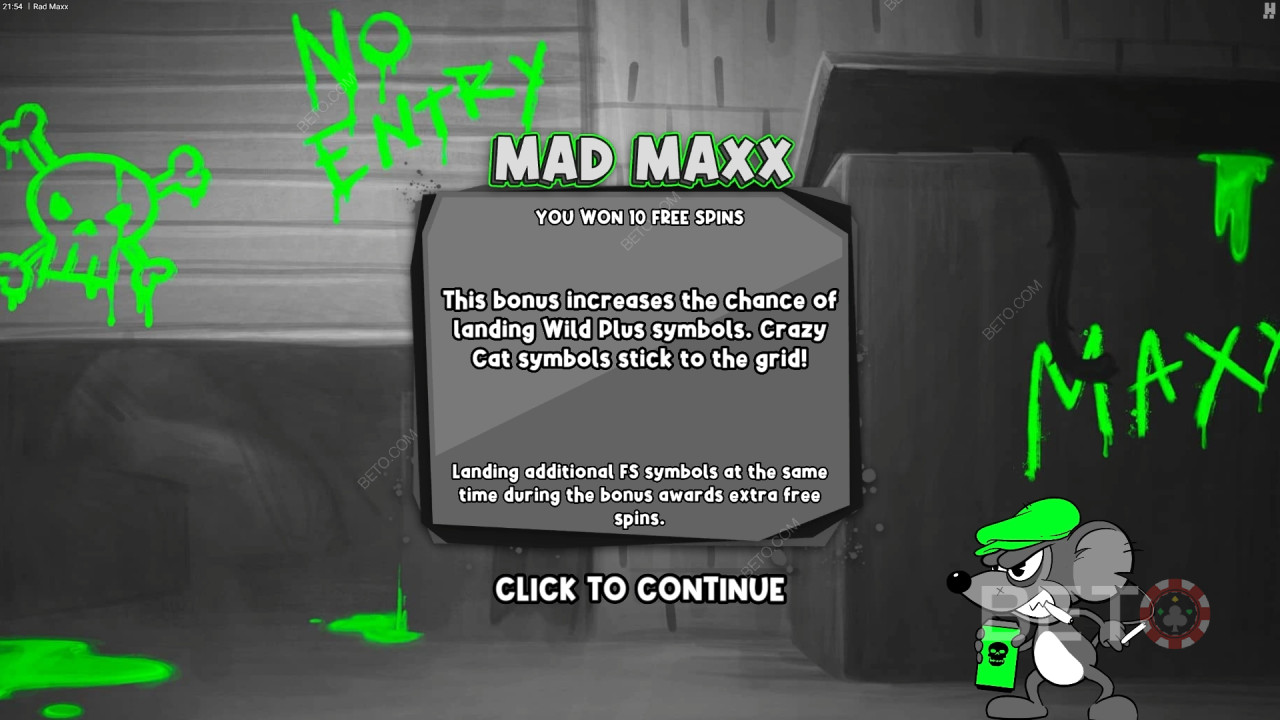 A bónusz funkciók magyarázata a Rad Maxx által Hacksaw Gaming