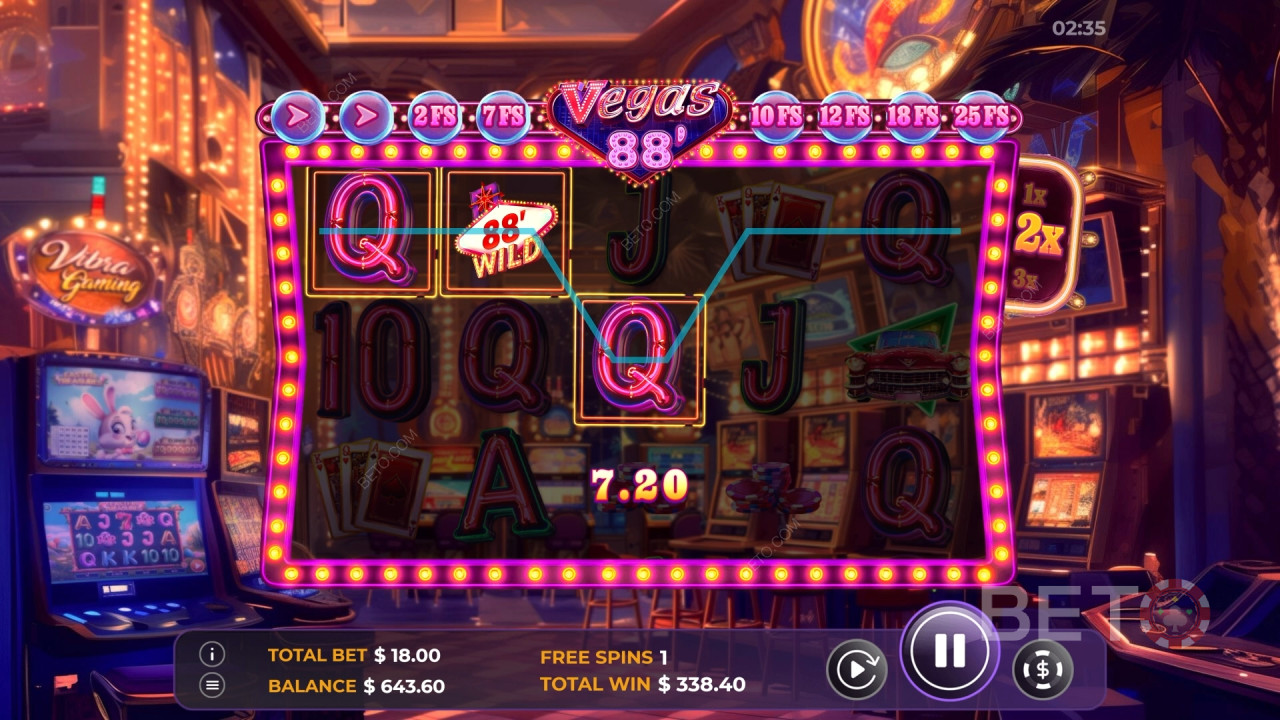 Nyerje meg tétjének 2600-szorosát a Vegas 88 videó nyerőgépen!