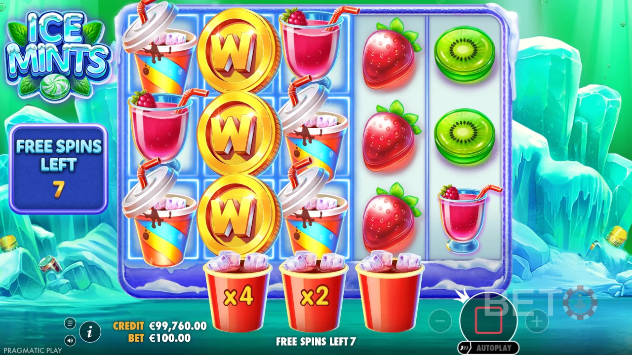 A bónusz funkciók magyarázata a Jégmenta által Pragmatic Play