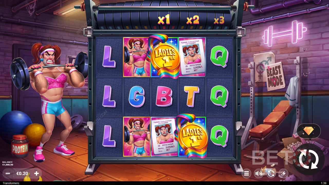 Téma és design: Téma: Cartoonish Gym Theme