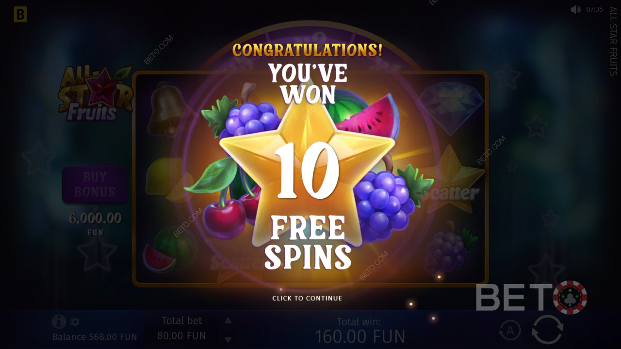 All-Star Fruits felülvizsgálata a BETO Slots által