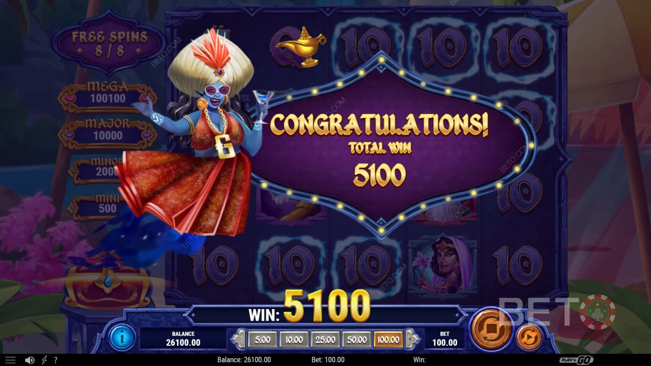 Bónusz funkciók magyarázata az 1001 Mystery Genie Fortunes-ban a következő által Play