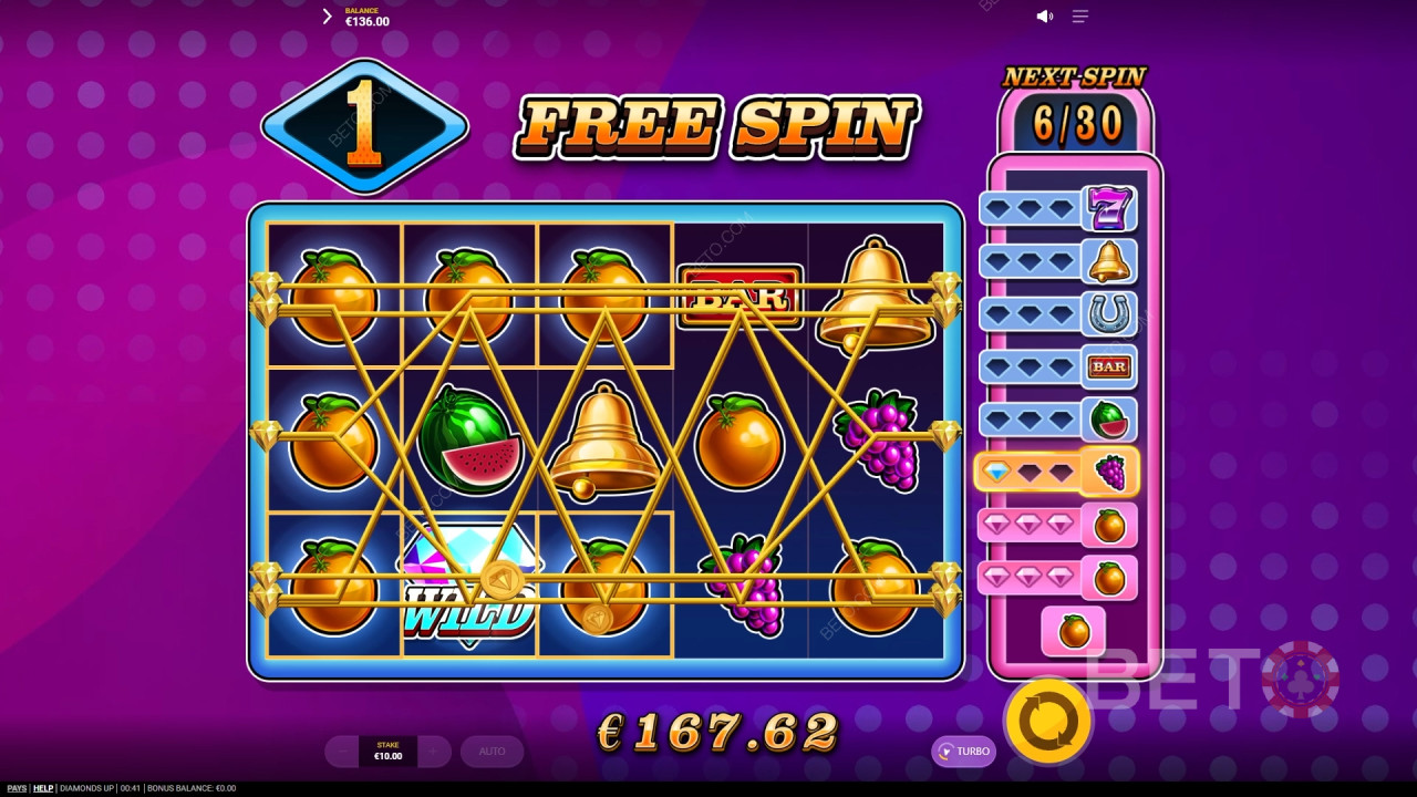 Diamonds Up felülvizsgálata a BETO Slots által