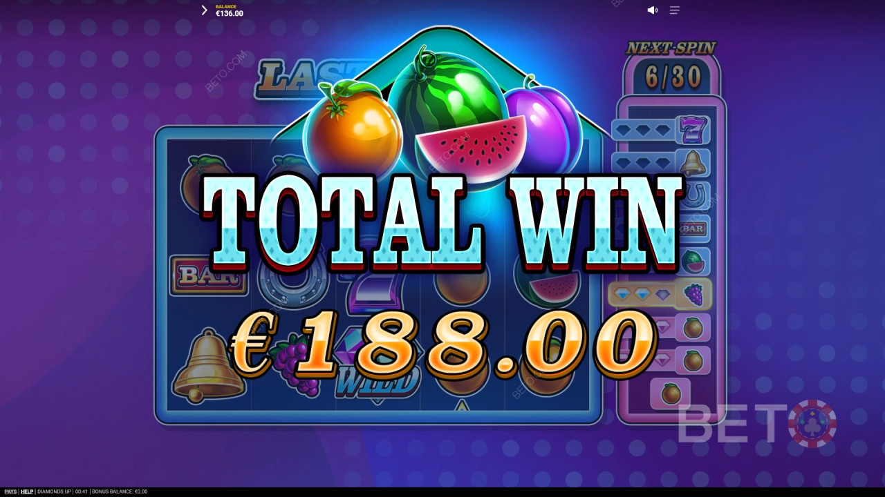 Nyerjen 20,000-szeres tétet a Diamonds Up videó nyerőgépen!